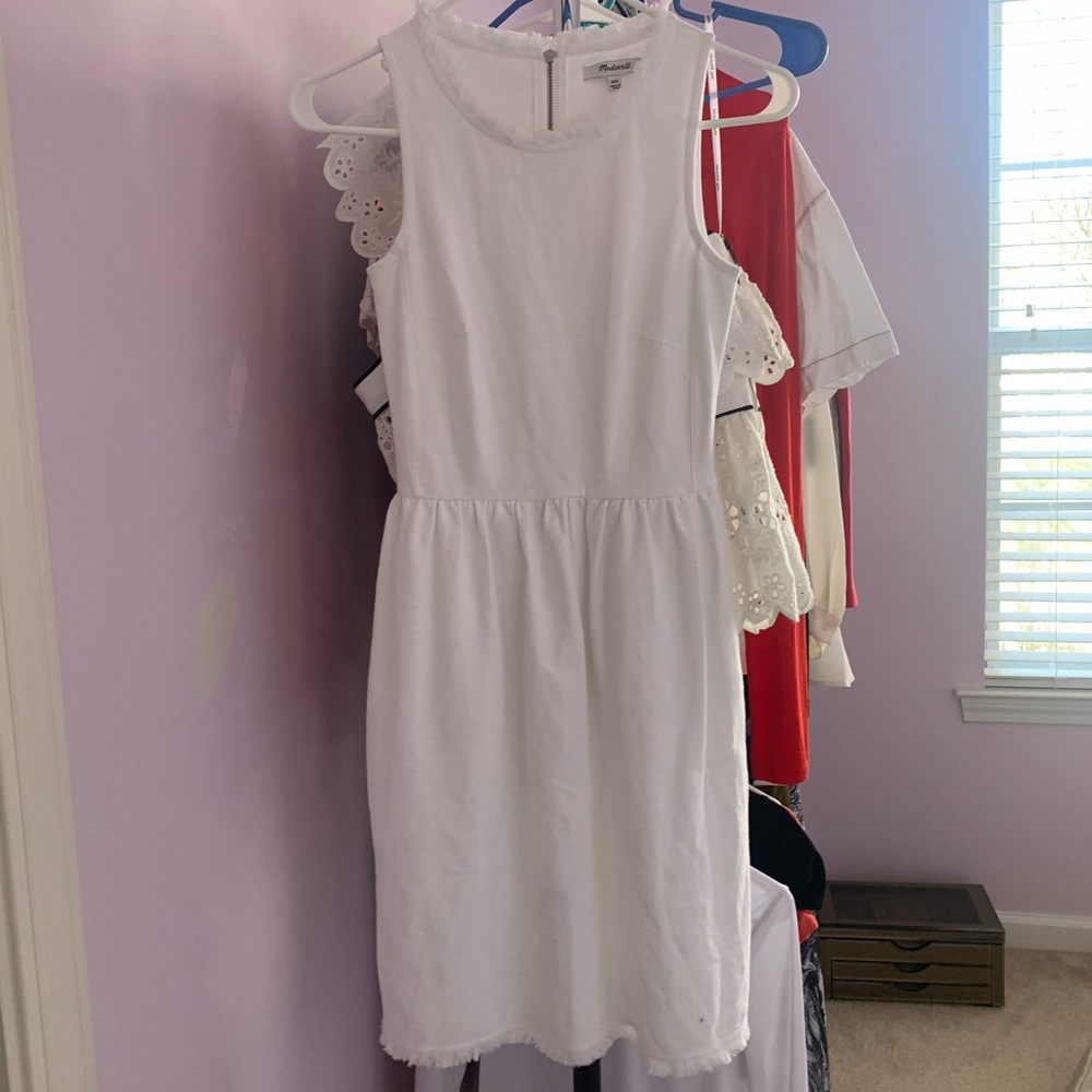 Madewell plain white suit dress